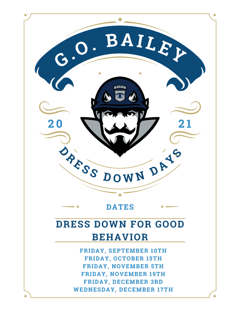 Flyer for GOB Dress Down Days
