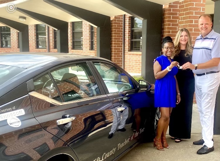 Tift County Teacher of the Year presented with a car to drive from Tenneson Nissan