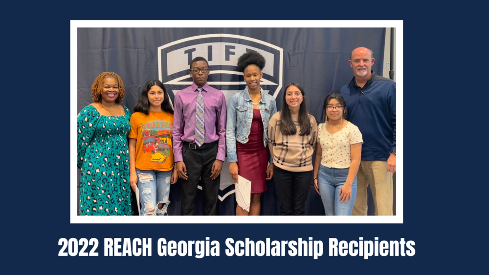 REACH Scholarship recipients with their principals