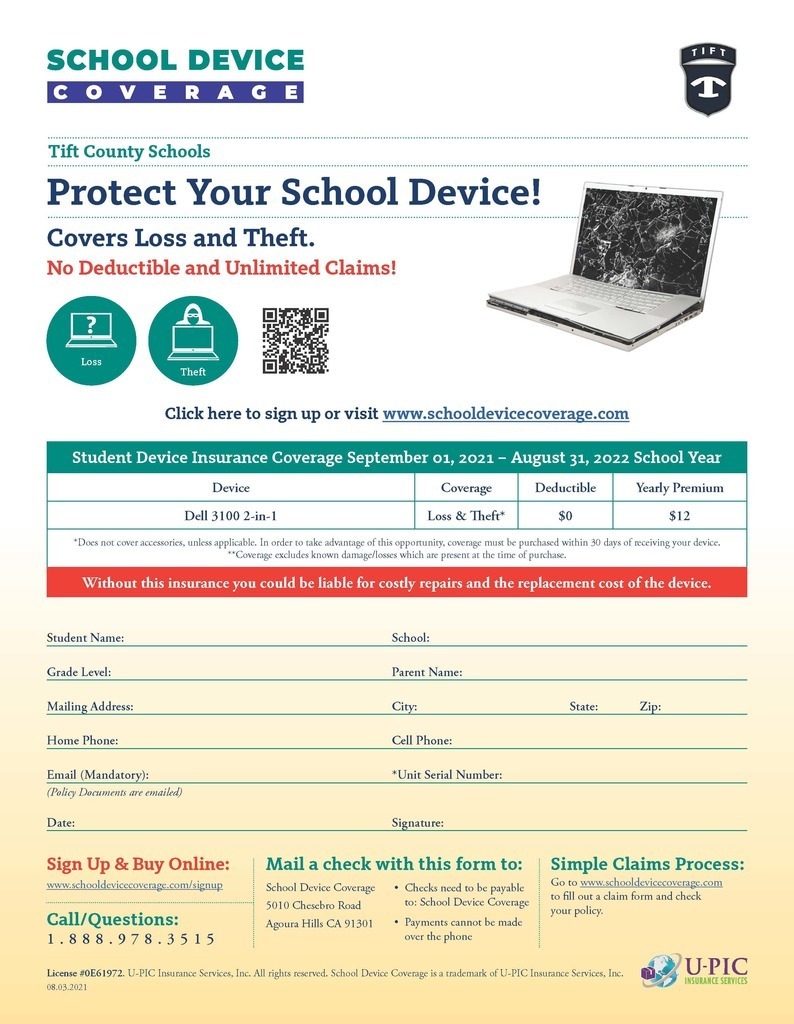 School Device Coverage Flyer - English
