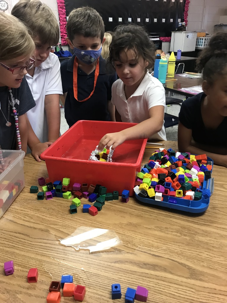 Students in Mrs. Ring’s class where challenged to see who could build a boat that could hold the most cubes.  