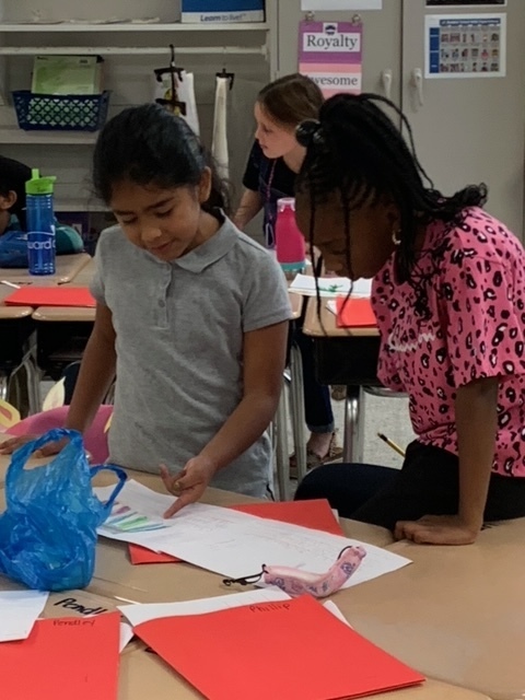 students writing