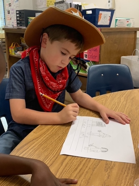 students writing