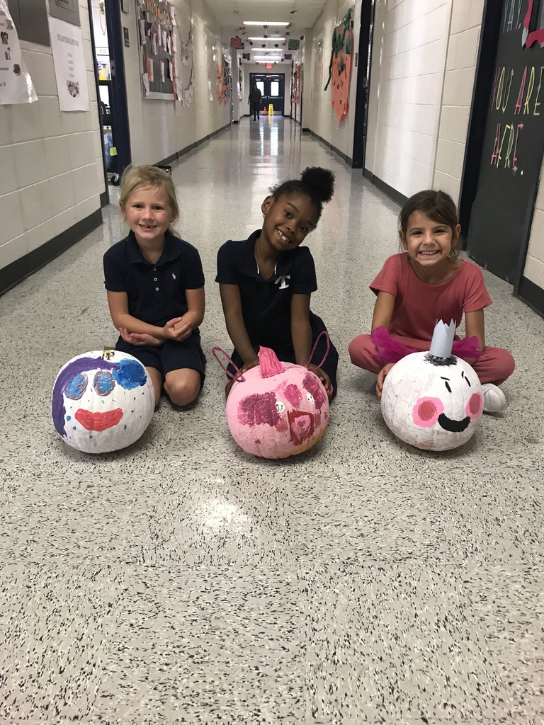 Students in Mrs. Ring’s class just finish a unit on analyzing characters.  As a culminating activity, the students chose a character and decorated their pumpkin like the character.  Thank you to Wal-Mart Neighborhood Market for donating the pumpkins.