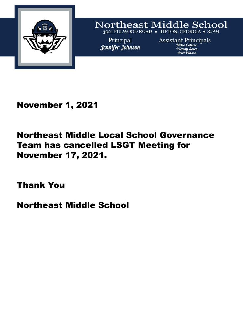LSGT Meeting Canceled