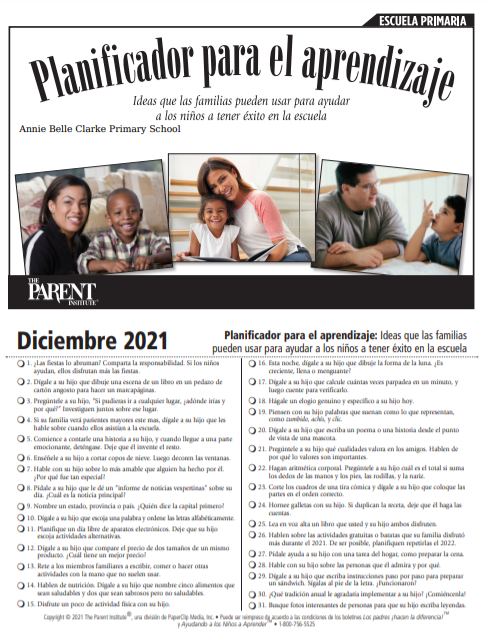 December Planner in Spanish