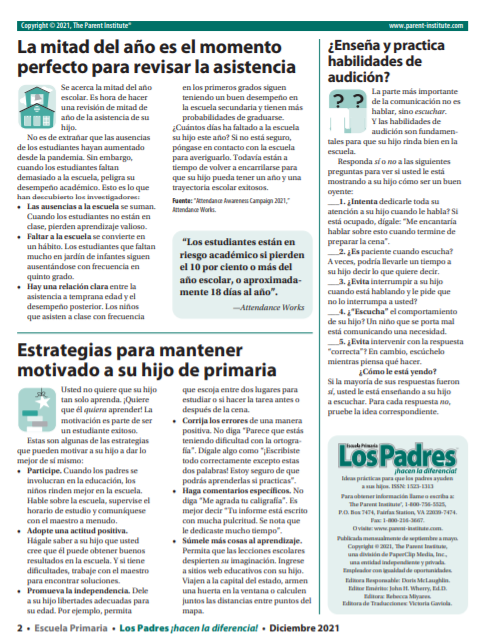 Spanish Elementary Newsletter