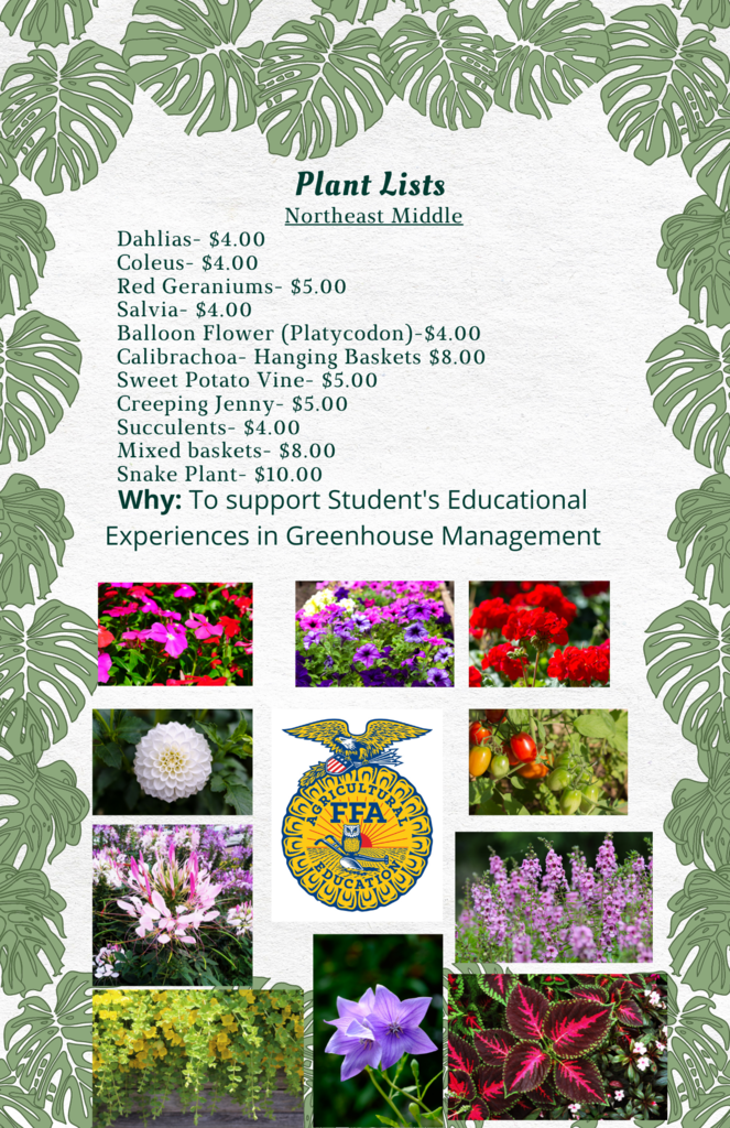 Middle School FFA Spring Plant Sale