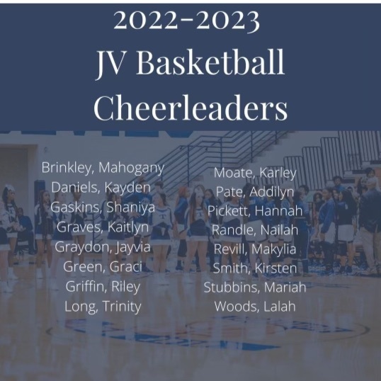 JV basketball cheerleaders 