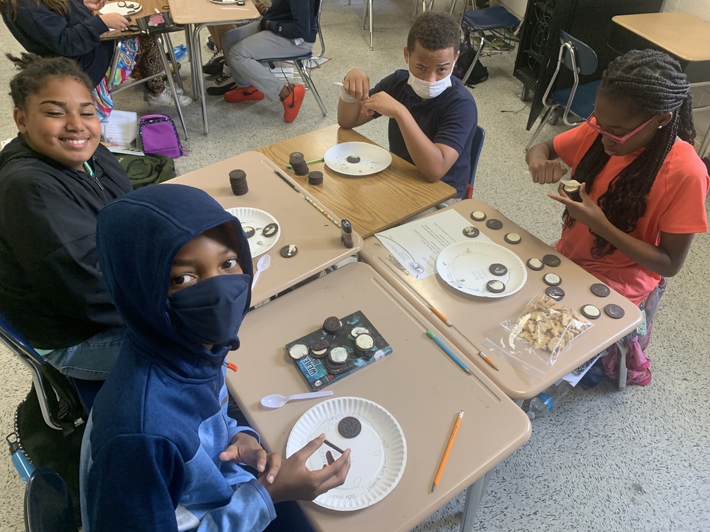 Ms. Kelley's class is all smiles while creating representations of the phases of the moon. 