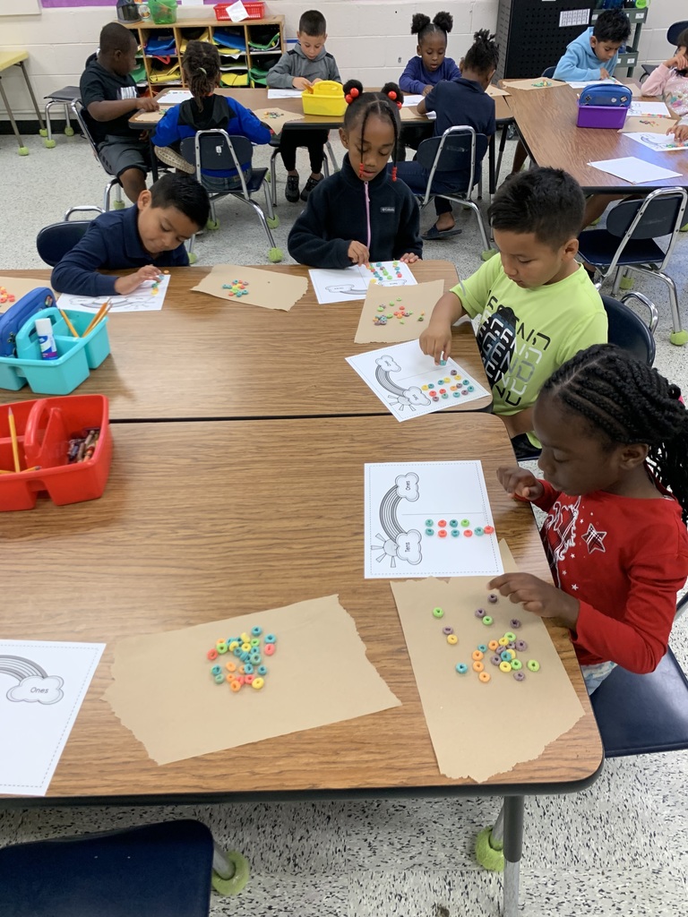 Mrs. Hughes' class used frootloops to do math.