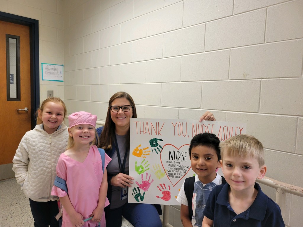 Students thanking Nurse Ashley