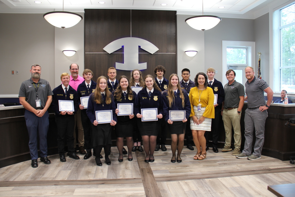 FFA Students honored by BOE