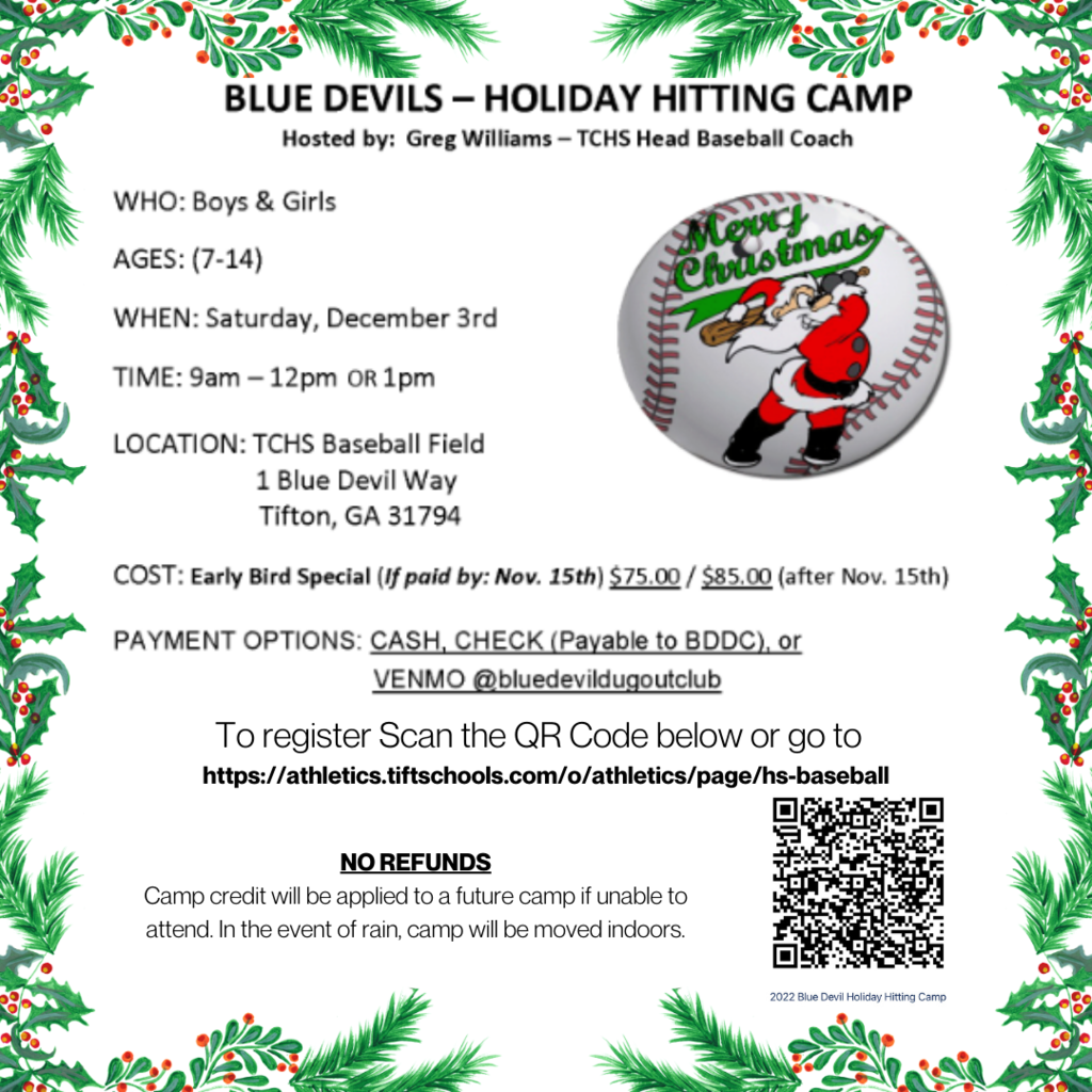 Blue Devil Baseball Holiday Hitting Camp