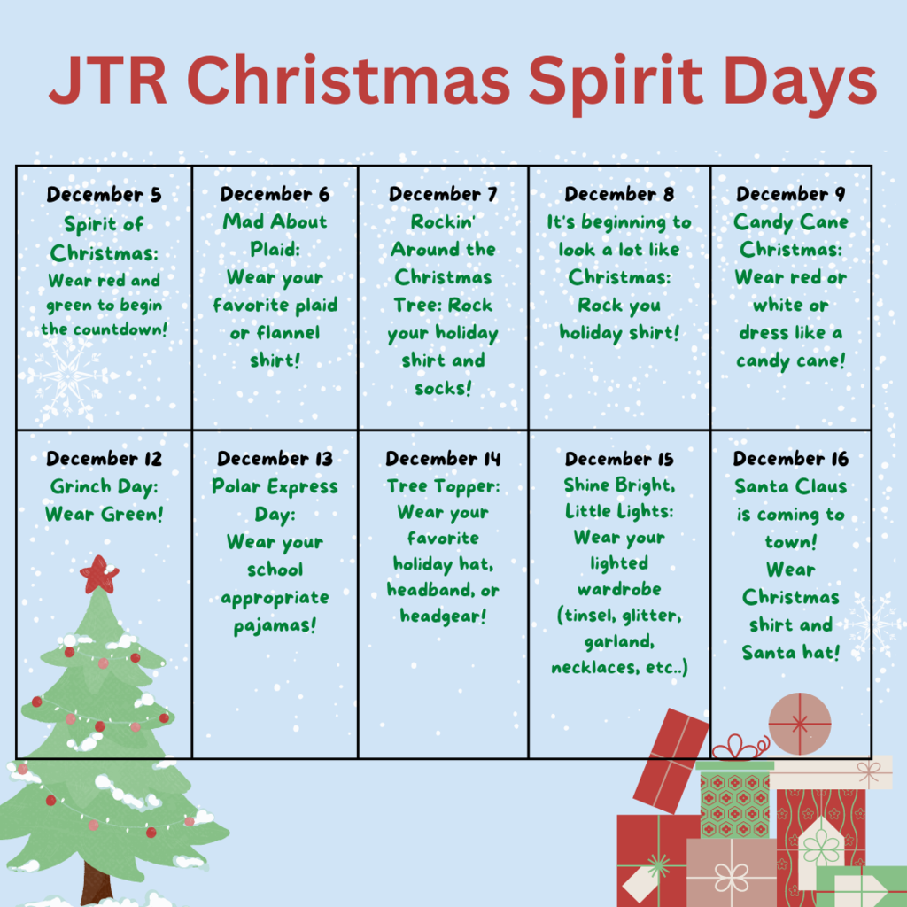 JTR Christmas Spirit Days