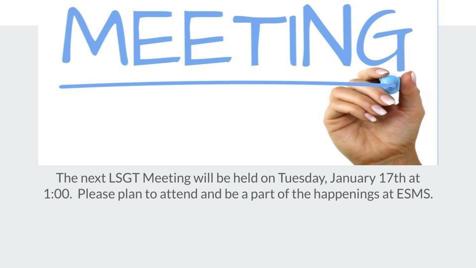 LSGT Meeting on 1/17/23