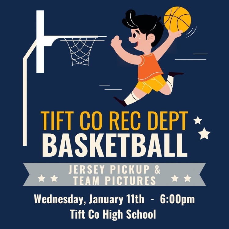 Tift County Rec Department Basketball jersey pickup and team pictures