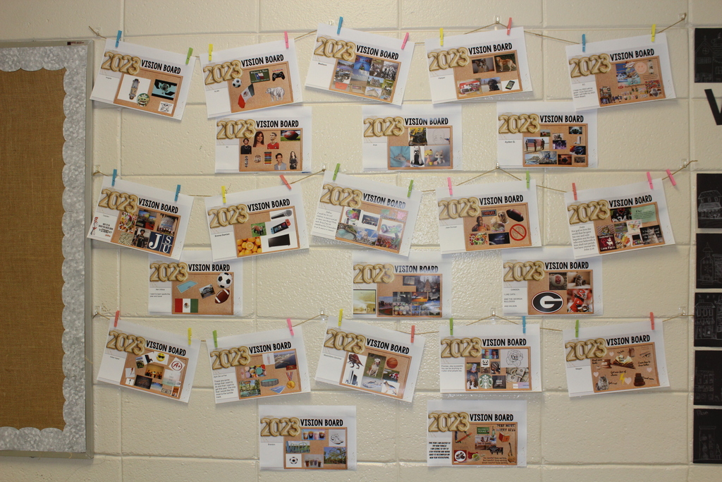 Dunn's class vision boards