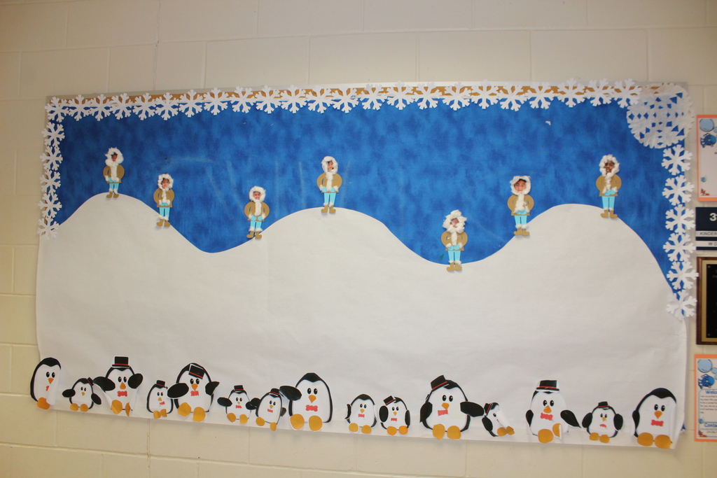 Kindergarten Snow Bulletin Board
