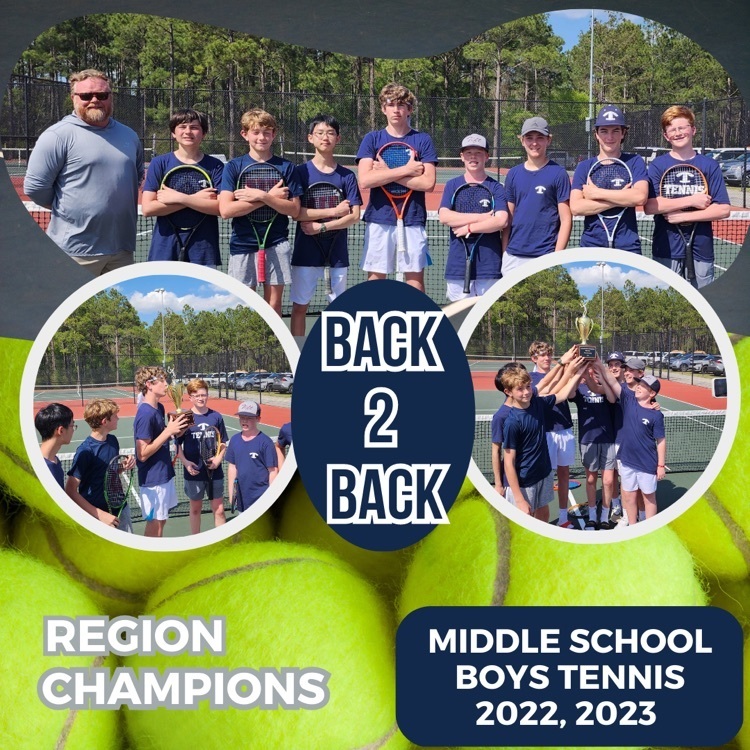 Middle School Boys Tennis Region Champs