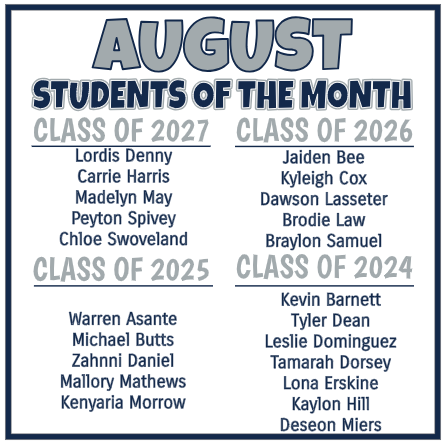 August Student of the Month