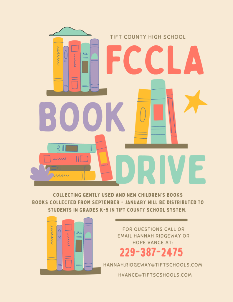FCCLA book drive poster